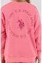 U.S. Polo Assn. Girl's Long Sleeve Minimal Print Detail Tracksuit Set 4-8 Years Neon Pink - 3