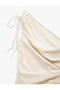 Skinny Fit Tie Detail Draped One Shoulder Mini Dress - 5