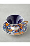 Dahlia New Bone China 4 Piece Coffee Cup Set for 2 People 90 ml Colorful - 3