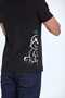 Men's Black T-Shirt Elly Printed - 2