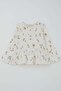 Girl's Tights Set with Floral Pattern and Ruffle Detail at the Leg, 3-7 Years, White - 6