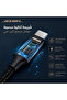 | كابل USB-C إلى Lightning مضفر - معتمد من MFi - 1.2 متر - أسود - متين وسريع - 3