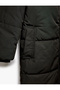 Oversize Puffer Jacket with Hooded Snap Button and Zipper - 7