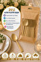 25-Pack Gold Plastic Spoons 18 cm Hard Disposable