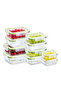 Fresh Oven-Safe Glass Rectangular Food Container 10-Piece Set with Airtight Leakproof Lids