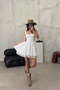 White Laced Mini Dress - 3