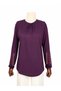 Women's Stretch Fabric Middle-Aged and Up Four-Season Purple Mom Jersey Blouse New Season Embroidered Sleeves