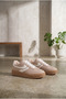 Beige Women's Sneakers, Casual Sports Shoes - 2