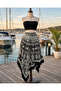 Bohemian Skirt Ethnic Patterned Black Asymmetric Cut Midi Skirt - 6