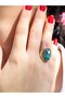 Natural Stone Indian Firzue Natural Stone Adjustable Women's Ring Euy1Hf