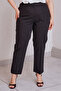 High Waist Carrot Cut Fabric Pants - 3