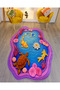 Sdt Japanese Pond Far East Inspired Purple Woven Base Decorative Carpet Sdt701