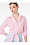 Long Sleeve Cotton Striped Poplin Shirt