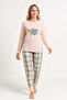 Women's Soft Texture Thermal Pajamas Set 42050 - 3
