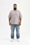 Men's Plus Size Basic Cold Gray T-Shirt - 4