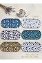 6-Piece Metal Evil Eye Model Oval Coffee Presentation Tray – Nazar Concept Patterned Stylish Design - 6