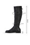 Black Leather Women's Flat Boots 01Wf2006 - 3