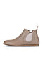 Gray Leather Women's Flat Boots 01Wp1602 - 3