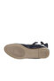 Navy Blue Leather Women's Flat Boots 01Wp1602 - 5