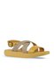 Yellow Straw Leather Women's Sandals 01Wy1011 - 2