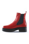 Red flotter leather women's heeled boot 01wt1800 - 3