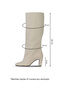 Beige Leather Women's Heeled Boots 39Wc2958 - 3