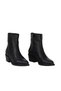 Black Leather Women's Heeled Boots 39Wb2583 - 2