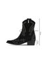 Black Suede Women's Heeled Boots 39Wb1574 - 3