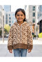 Girls Beige Faux Fur Zip-Front Jacket - 2