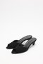 Heeled Shoes 2632 - Cross Cut Black Suede Women's Heeled Shoes - 4