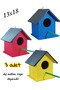 Wooden Bird Nest Bird House Varnished 12x12x17 Cm 8 Mm