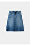 Midi Length Denim Skirt - 3