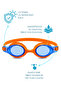 Set of 2 Swimming Goggles Fabric Cap Set Swimming Pool Sea Goggles Orange-Blue - 3