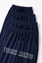 4 Pieces Unisex Regular Pipe Leg Navy Blue Color Sweatpants - 4