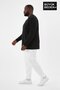 Men's Large Size Long Sleeve 2 Thread Crew Neck T-Shirt Spr26Bts942 - 2