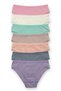 Women's Panties 7-Pack Stretch Fabric Cotton Ribbed Knit Rib Knit Corded Fabric Salmon - 2