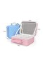 LED Lighted Travel Makeup Train Case with Mirror, Portable Cosmetic Organizer Blue - 2