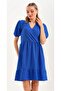 Women's Dress Double Breasted Wrap Blue - 3