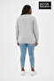 Women's Large Size m Printed Crew Neck Slim Sweatshirt Spr26Bswk956-13 - 3