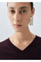 100% Wool V-Neck Knitwear Sweater - 6