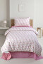 Floral 100% Cotton Single Fitted Duvet Cover Set 160X220 cm