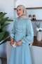 Daisy Pleated Evening Dress Mint - 2