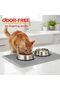 Light gray rubber pot holder non-slip heat insulation mat, (about 39.9 x 30.0 cm)
