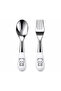 Gastro Stainless Steel Children's Spoon and Fork Set - Ergonomic Baby Cutlery Set with Fun Figures