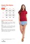 Women's Slim Fit 100% Cotton Polo Collar Claret Red Pique T-Shirt - 3
