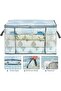 3-Pack 80L Clothing Storage Bags, Foldable PVC Mesh Dust-Proof Quilt Blanket Organizer - 5