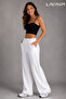 Women's Wide Leg Linen Trousers - 4