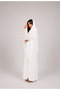 Aya 2-in-1 Buttoned Open Abaya with Hand-Embroidered Floral Design & Matching Hijab - 4