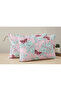 Pillow Cover 2 Pieces Pink and White with Flowers (48X65) Good Quality, Useful, Stylish, Beautiful - 2