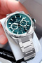 Exclusive Gift Men's Wristwatch 3Atm Water Resistant Silver Petrol Color Steel Band Dke2011C8 - 3